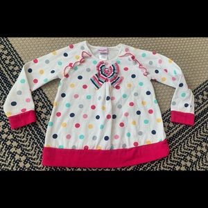 Girl's Polka Dot Long Sleeve Top Size 5